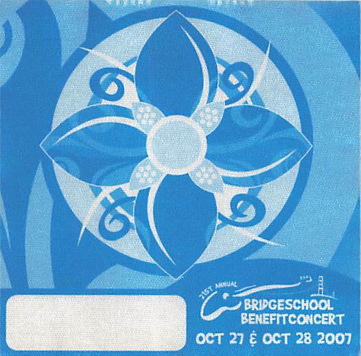 21st Annual Bridge School Benefit Backstage Pass Mountain View 2007 Cloth Var...