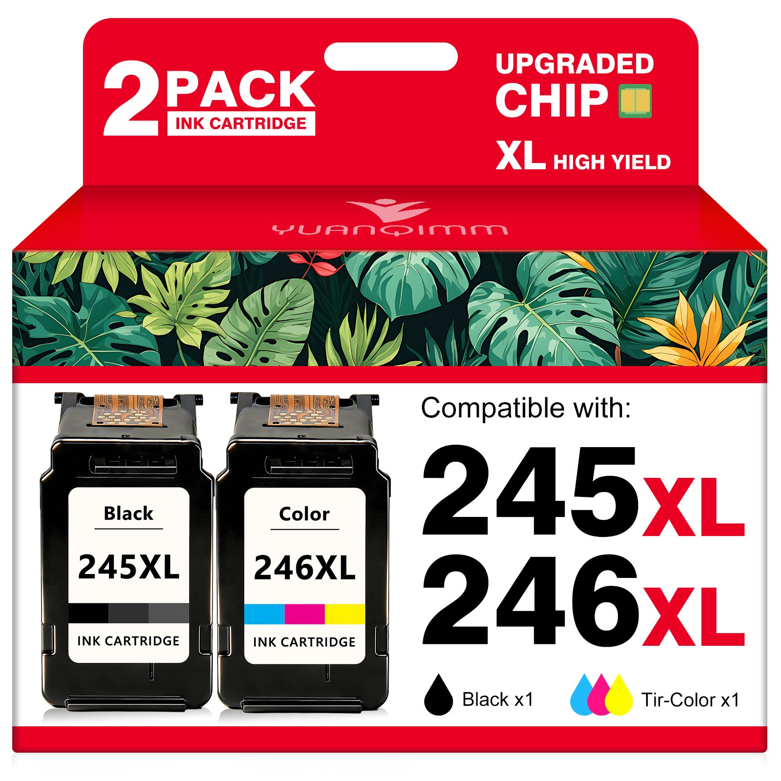 2PK PG-245XL CL-246XL Ink Cartridge for Canon 245 246 Pixma MG2522 TS3322 TR4522