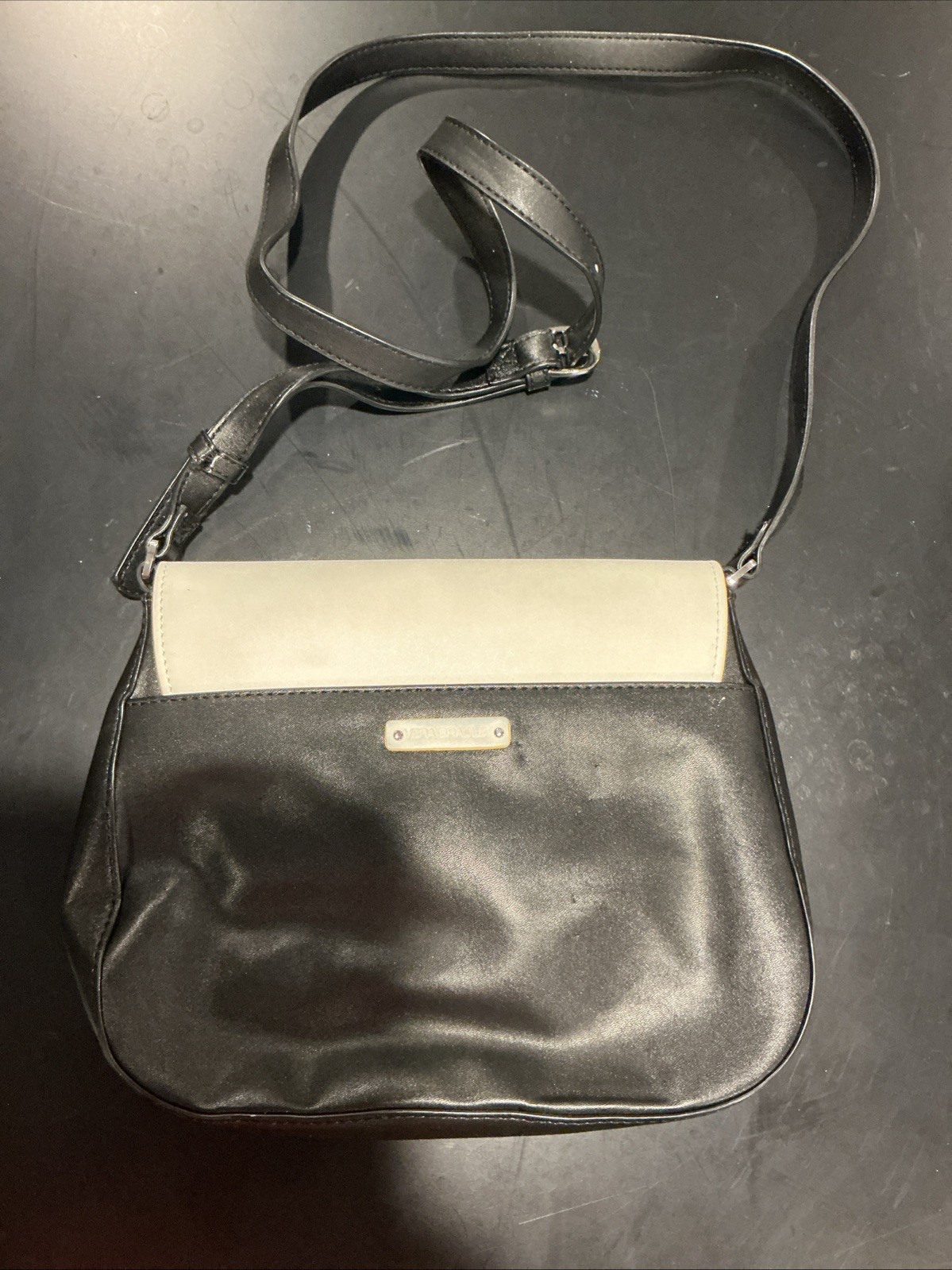 Disney Parks Vera Bradley Lazar Cut Mickey Mouse Icon Crossbody Bag White Black