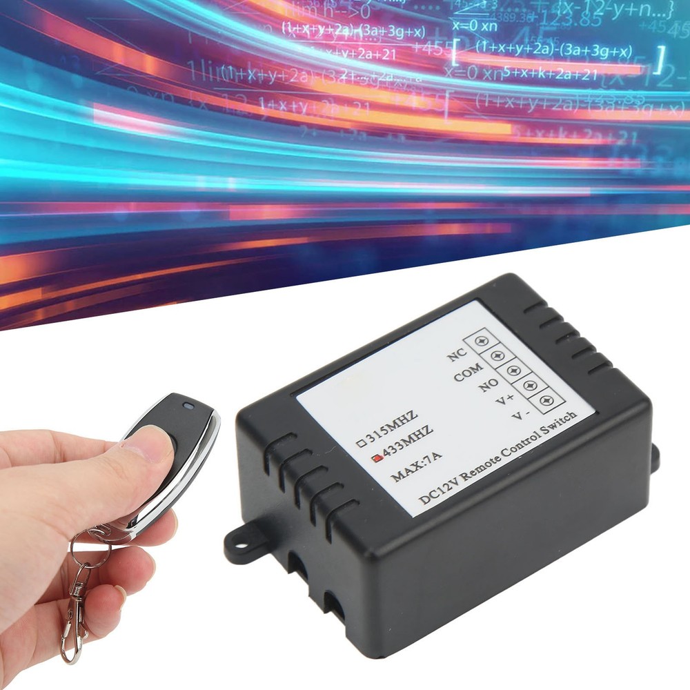 DC12V Remote Control Switch Battery Disconnect Switch Single Button 7A