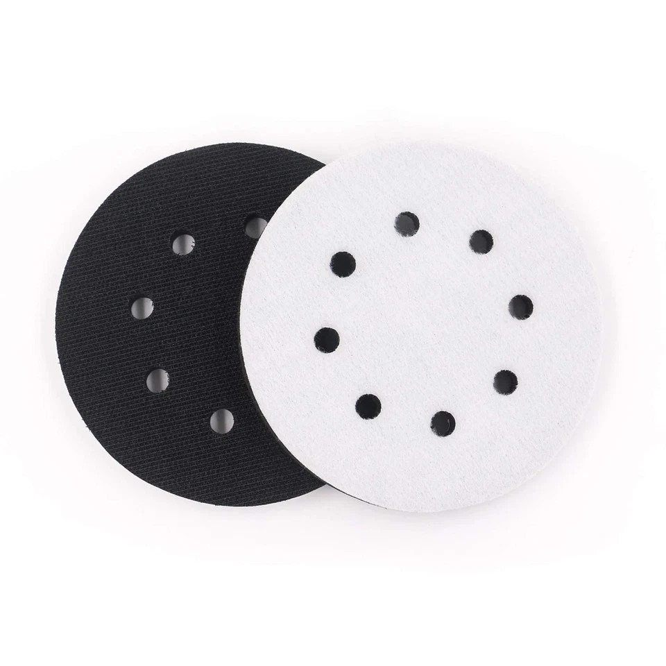5 Pack 5 Inch 8 Holes Soft Density Interface Pads Hook and Loop 5" Sponge Cushio