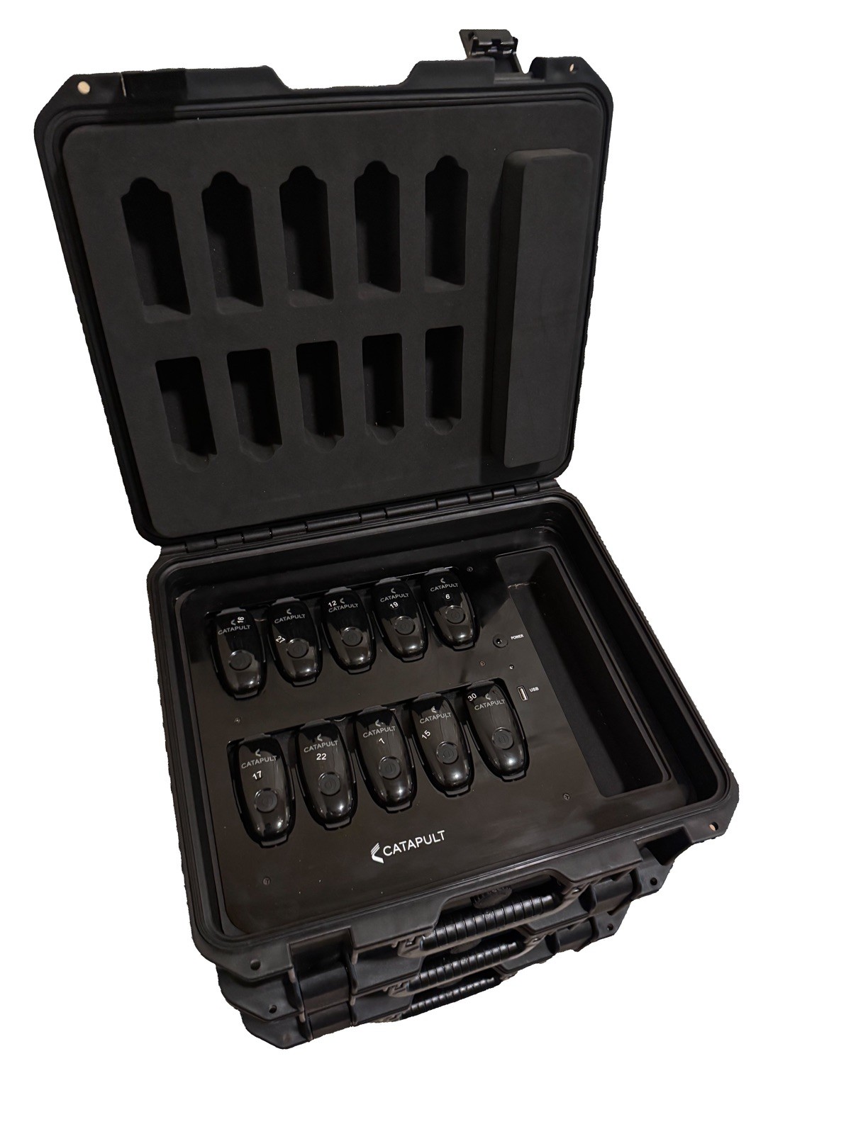 Catapult Team GPS Tracking Monitors - 25 Pods - 3 Heavy Duty Cases - No Chargers