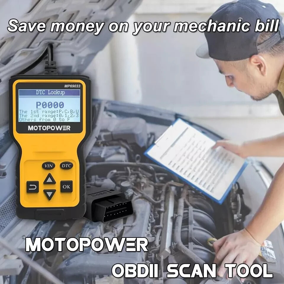 MOTOPOWER MP69033 Car OBD2 Scanner Code Reader Engine Fault Scanner CAN Diagnost