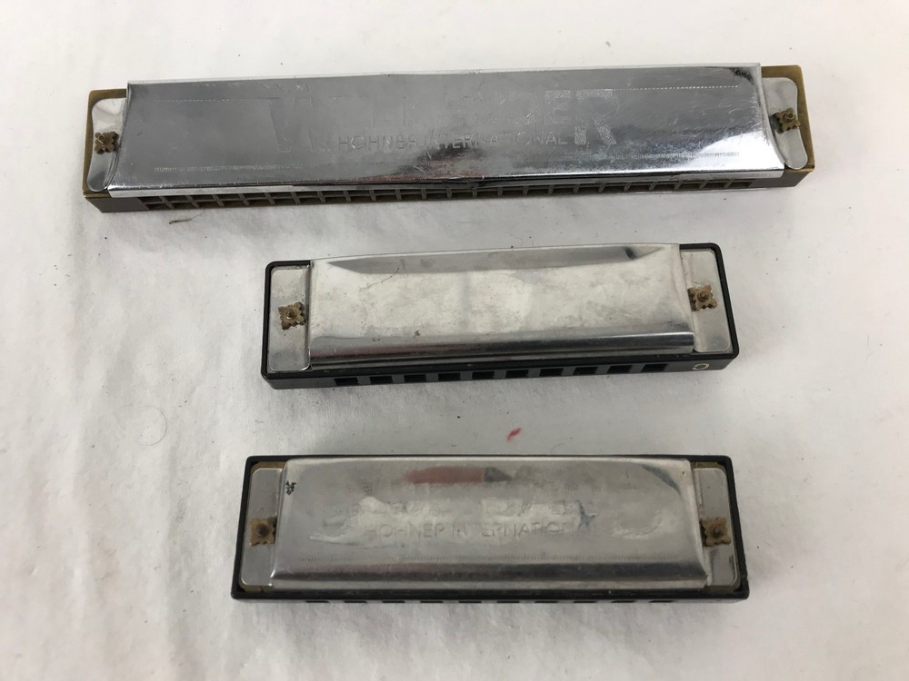 Three Cheap Harmonicas - Hohner, Hohner & Mud Puddle