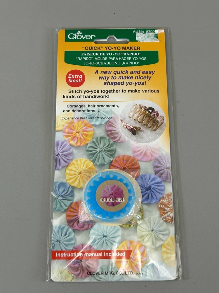 Clover Extra Small Circle Quick Fabric Yo-Yo Maker Tiny #8702 NEW