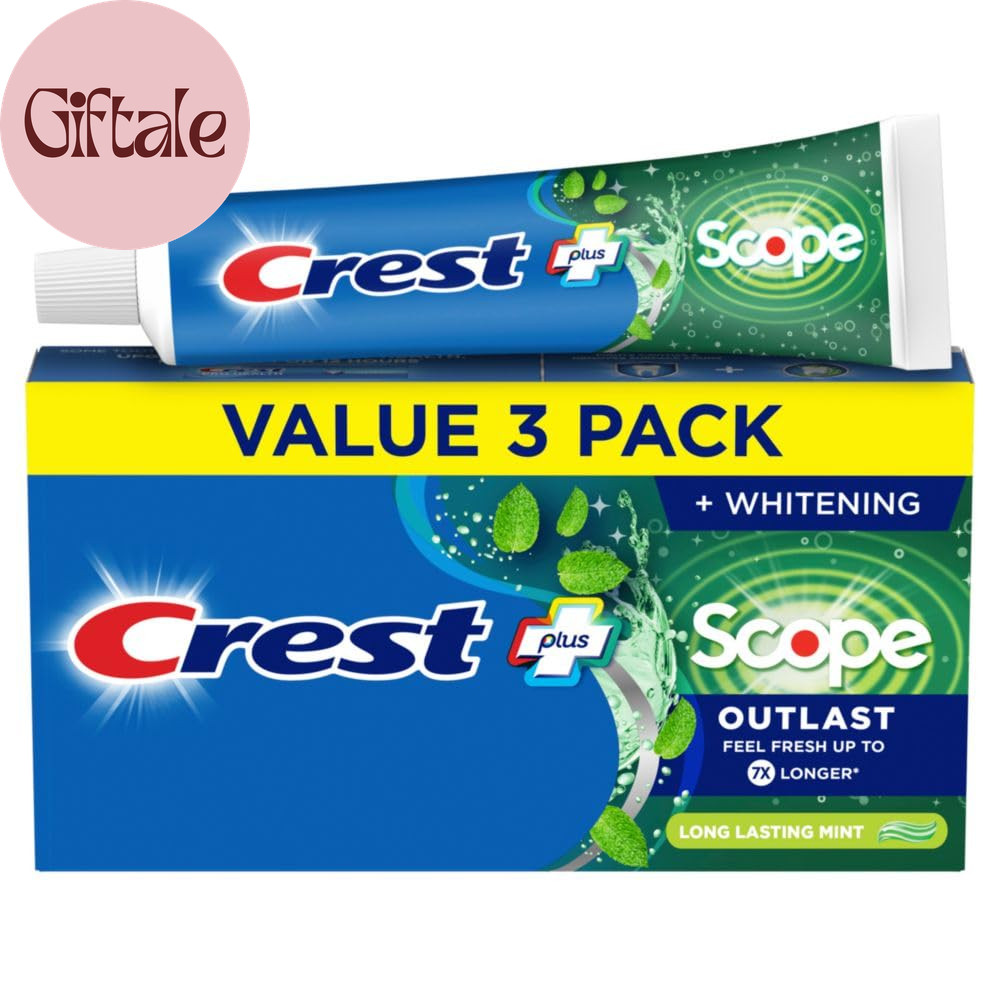 Complete Whitening + Scope, Long Lasting Mint Toothpaste, Triple Pack (3 Count o