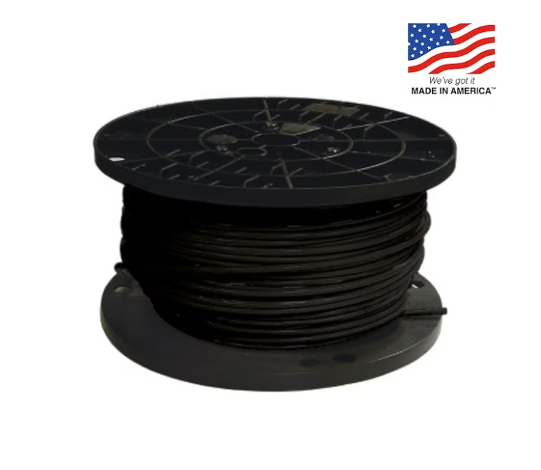 Southwire SIMpull 500-ft 8 -AWG Black Stranded Copper THHN wire ( By-the-roll )