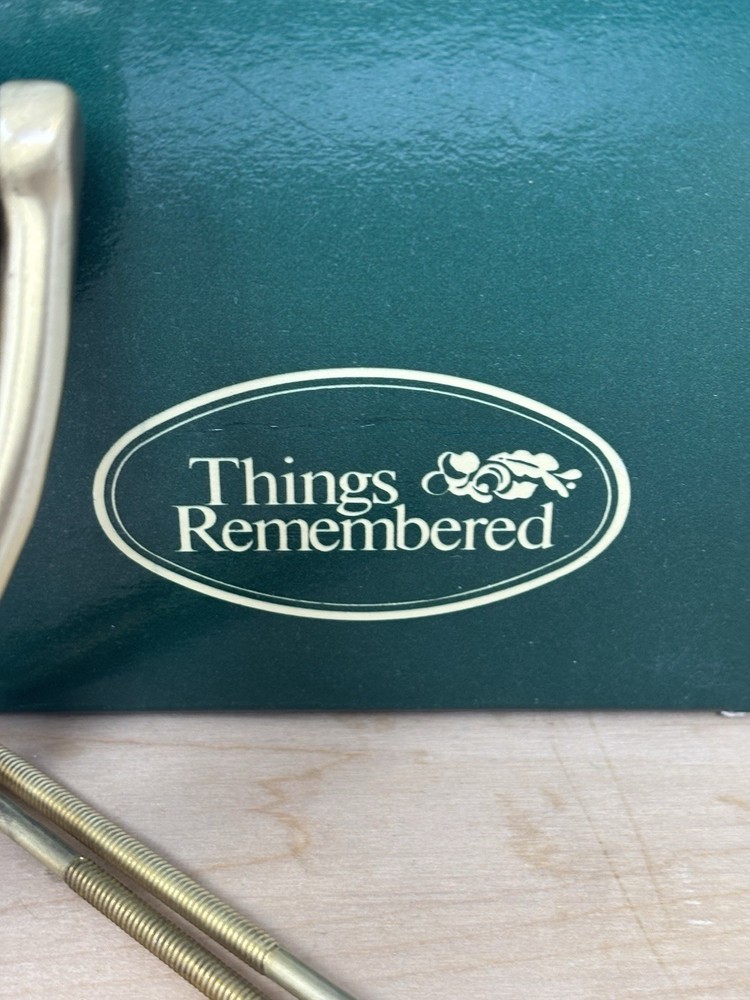 Solid Brass Door Knocker Engraved “FRANKART” Things Remembered W/Hardware Vtg