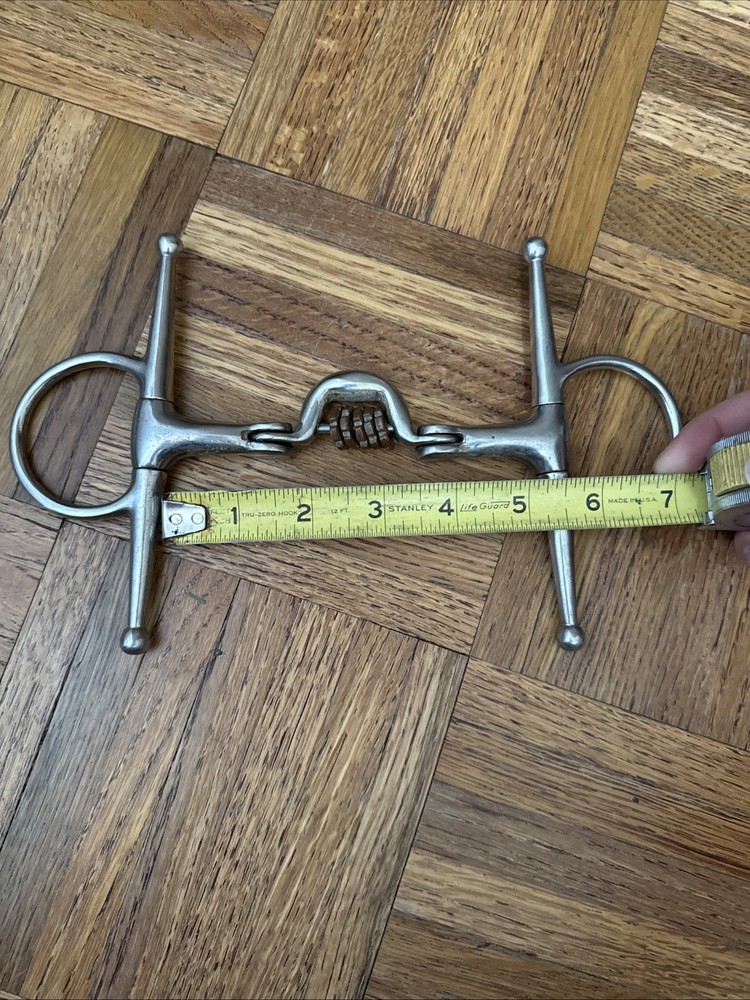 Full Cheek Copper Roller Single Joint Snaffle Bit 5”