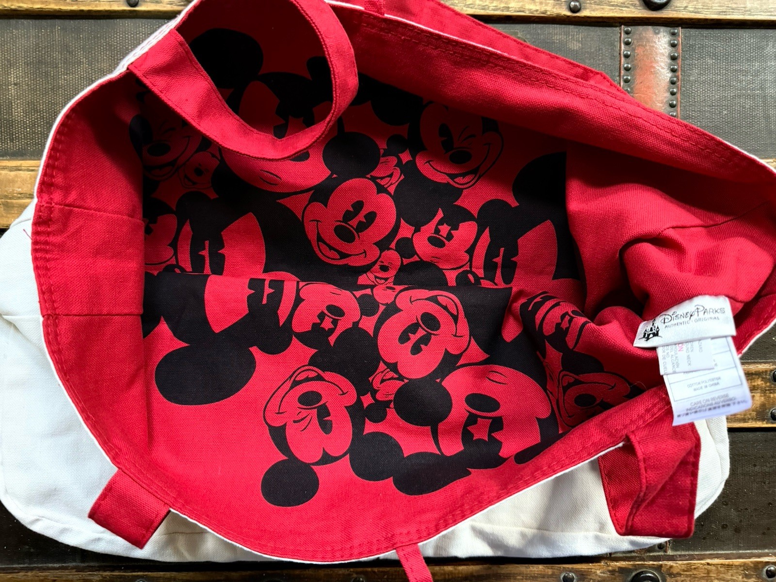 Disney Parks Reversible Tote Bag Mickey Mouse Disneyland Resort 1955 NWT