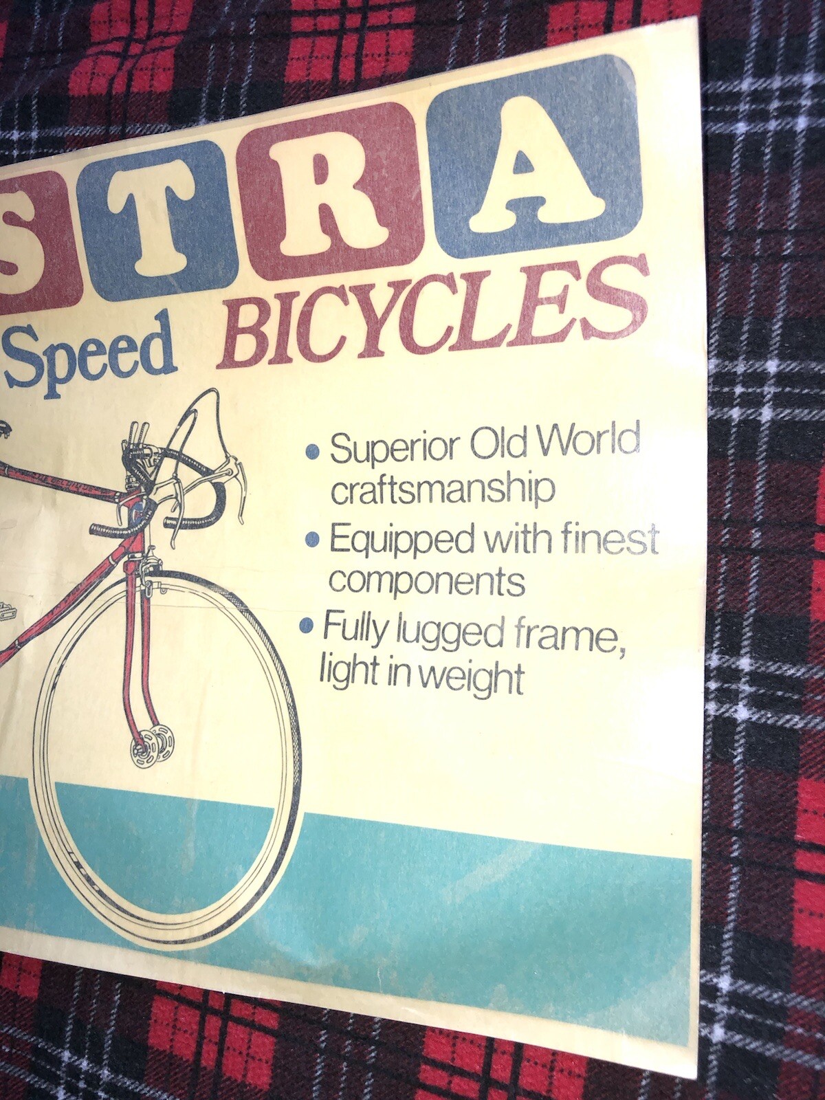 Vintage Astra Multi Speed Bicycles Decal Sign Meyercord Co