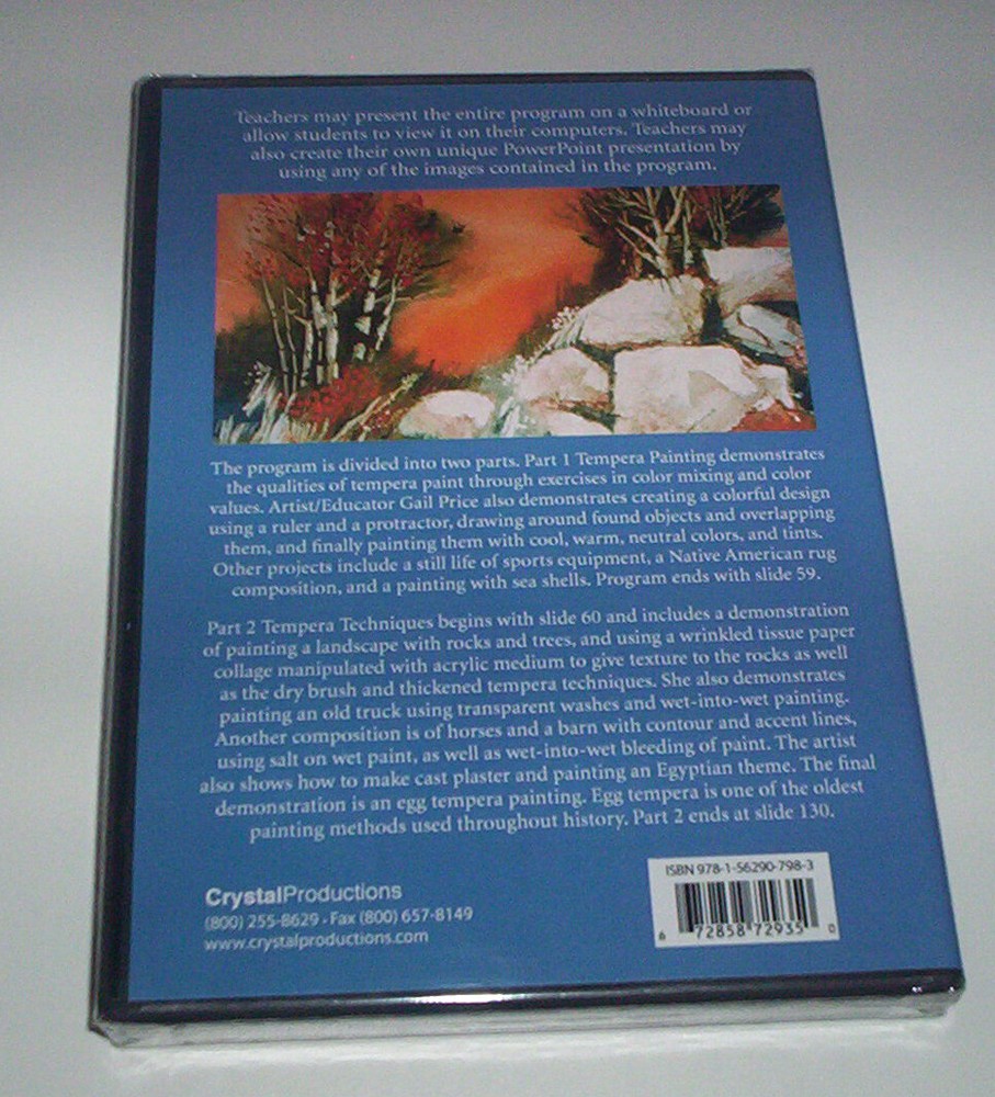 Tempera Paintings and Techniques - Powerpoint Presentation CD Rom - New & Sealed