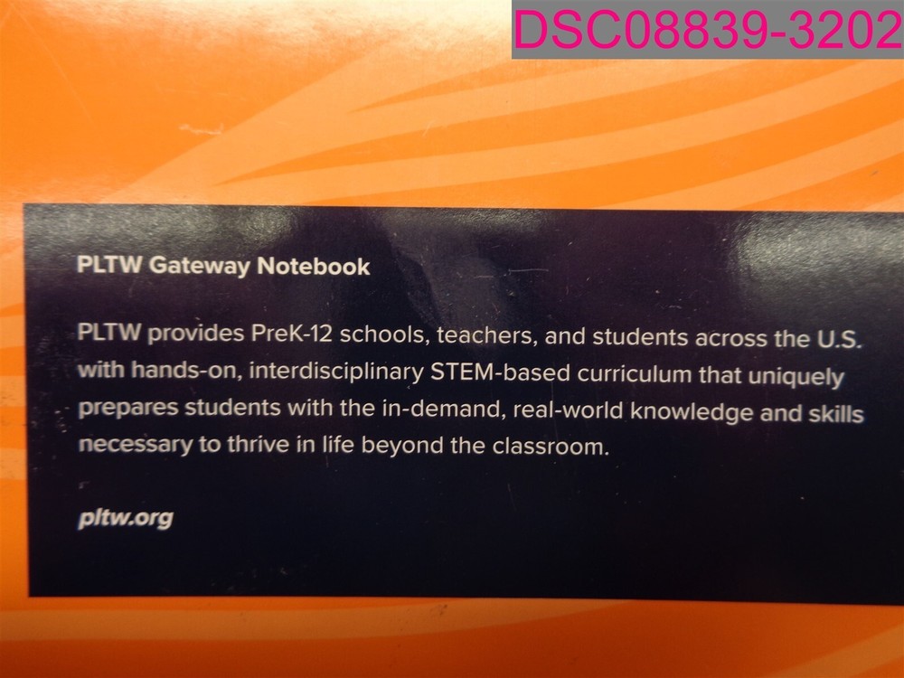 QTY=12; PLTW Gateway Notebook.