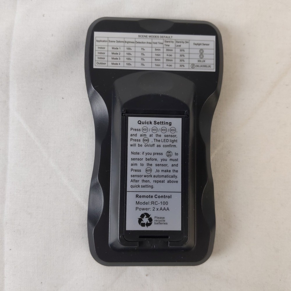 RC-100 Sensor Remote Control Programmer for LED Linear High Bay and UFO Lights