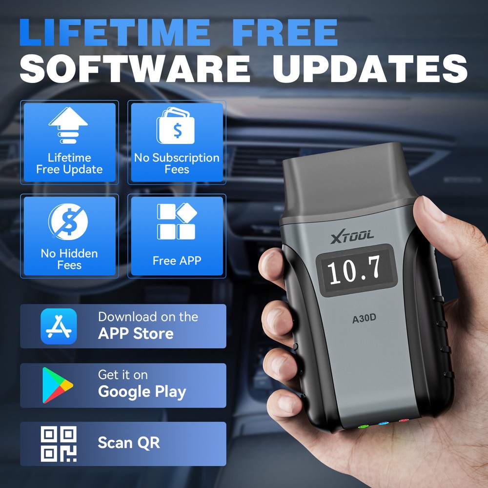 2025 XTOOL Anyscan A30D OBD2 Scanner Bidirectional Full System Diagnostic CANFD