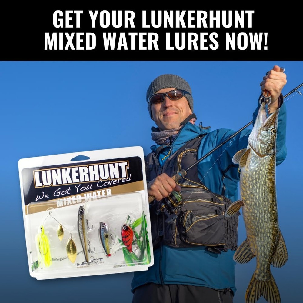 LUNKERHUNT Mixed Water Crankbaits – 4-Pack | Small,
