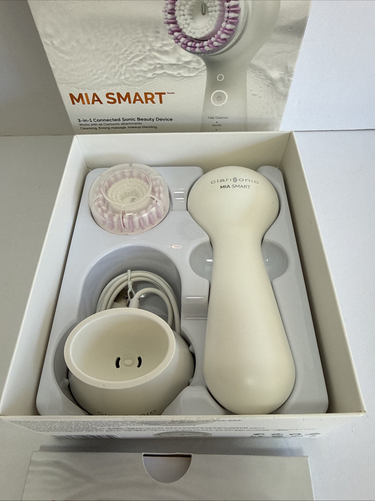 Clarisonic Mia Smart 3-in-1 Connected Sonic Facial Cleaning Device - Open Box