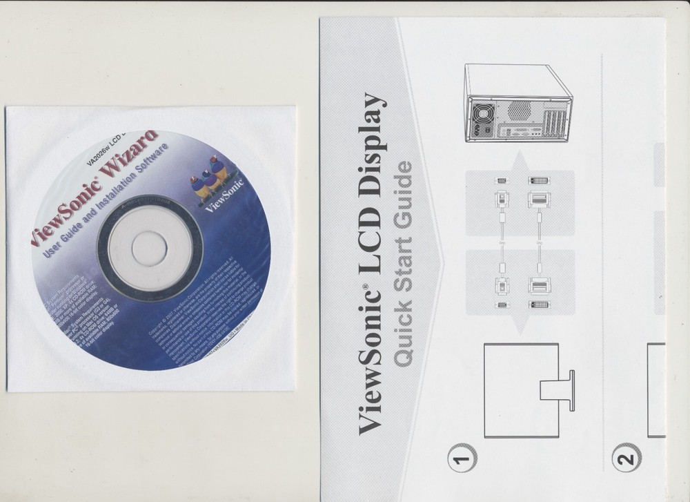 ViewSonic Wizard User Guide and Installation Software CD-ROM VA2026W Documents