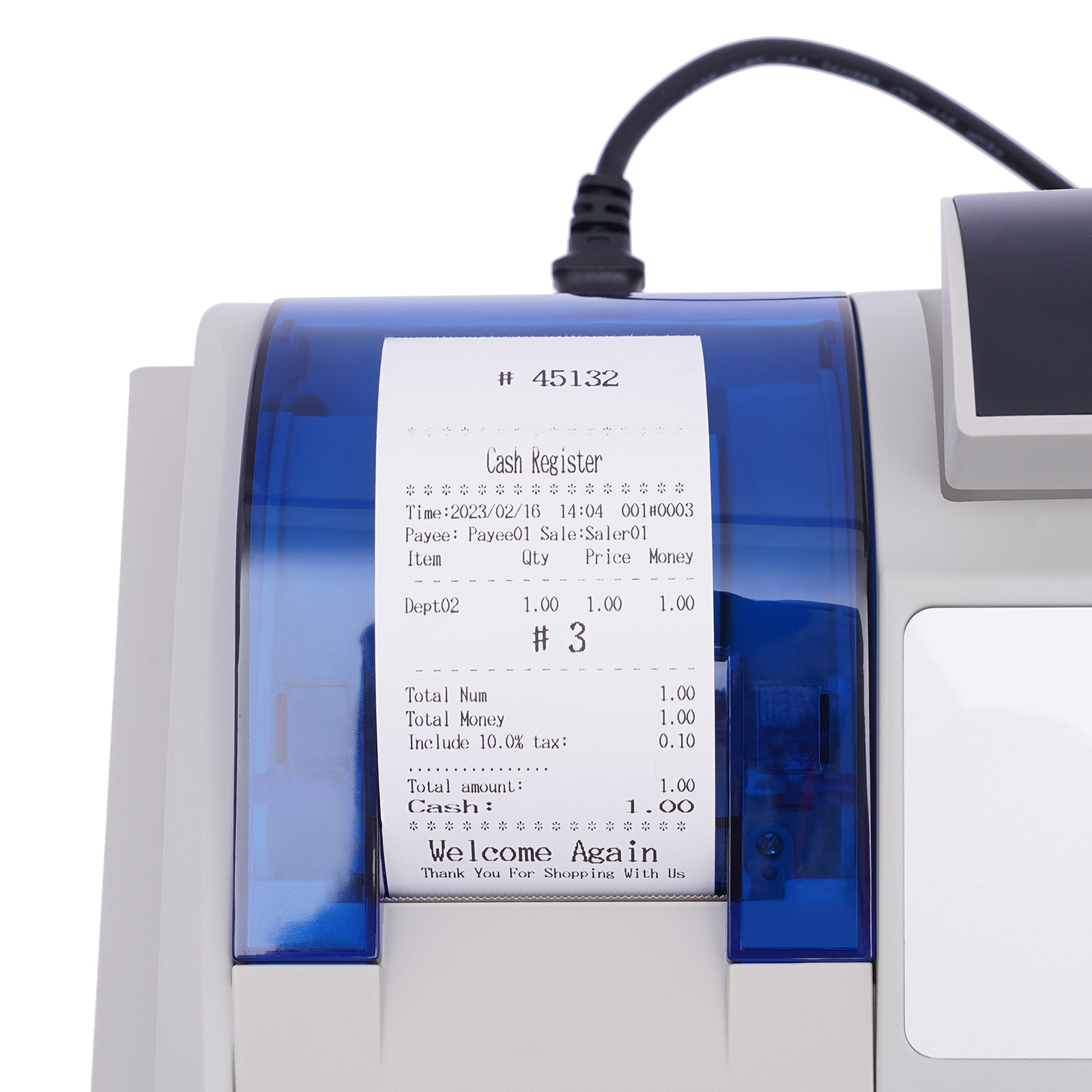 NEW Electronic Cash Register 48 Keys Cash Management System with Thermal Printer