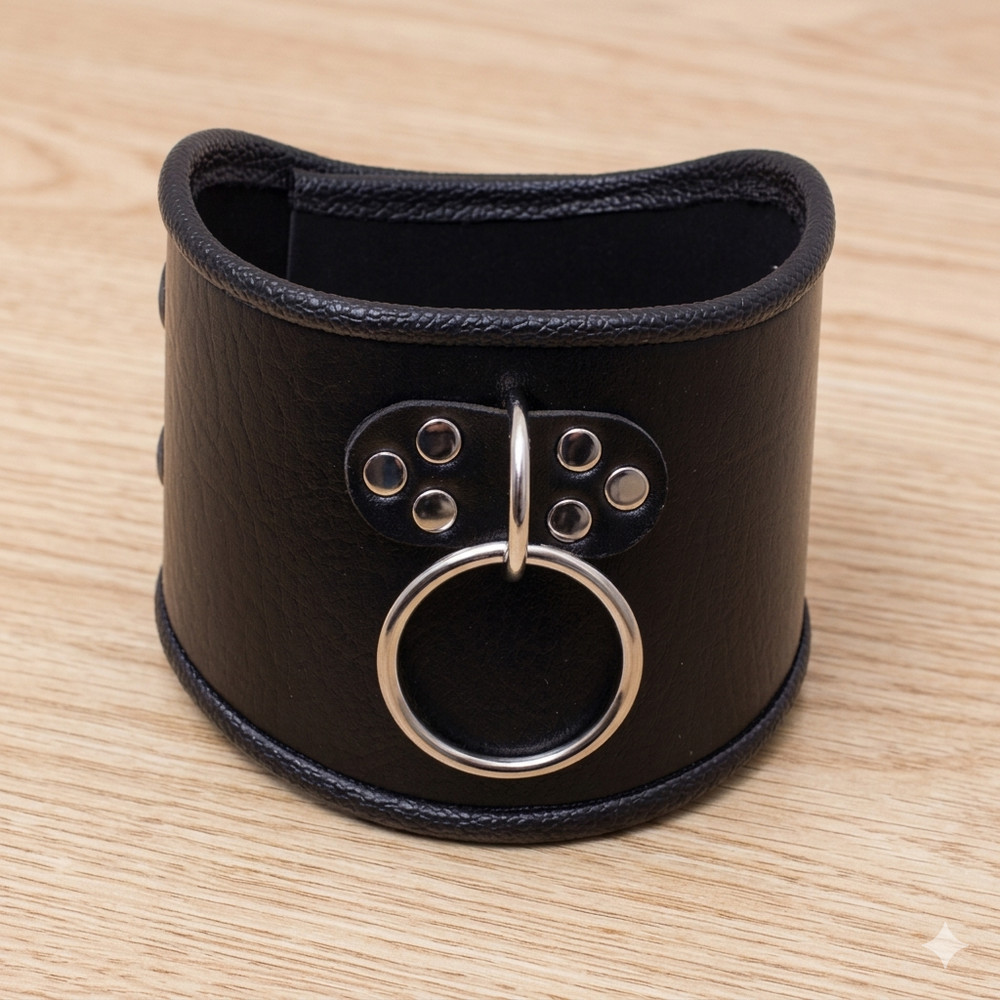 Leather Neck Collar Locking Adjustable Posture Training Corset Style