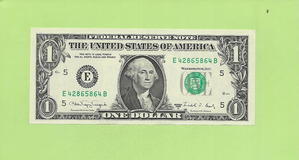 1988A ..UNCIRC $1  E 4286 5864 B  .... 1988A $1  E-B      NICE NOTE    FRN
