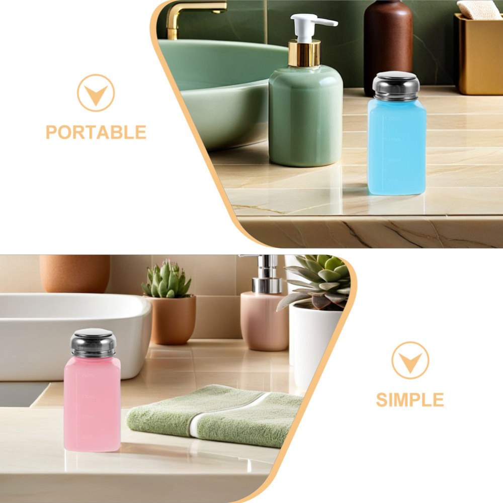 4 Pcs Empty Solvent Pump Bottle Anti Static Refillable Dispenser