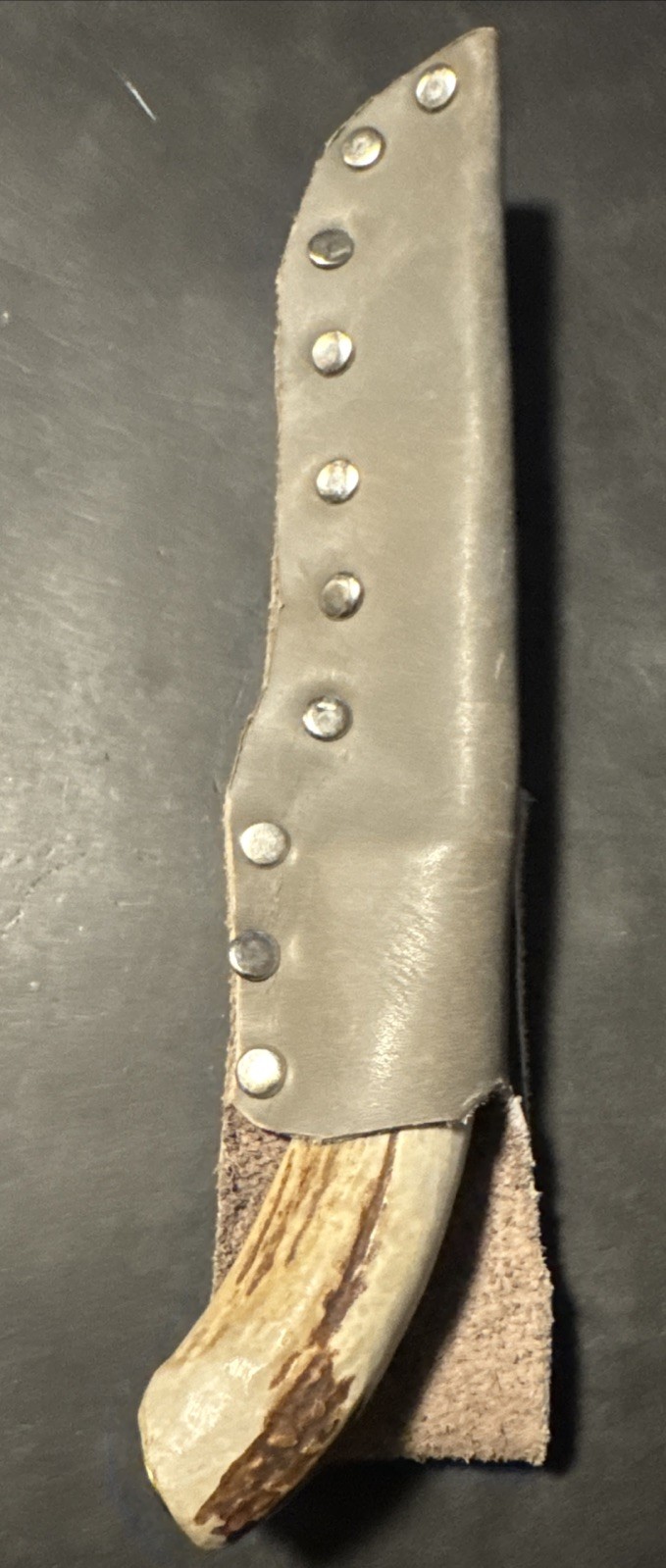 Vintage Bone Handle Antler Knife Stag Silver 6” Blade