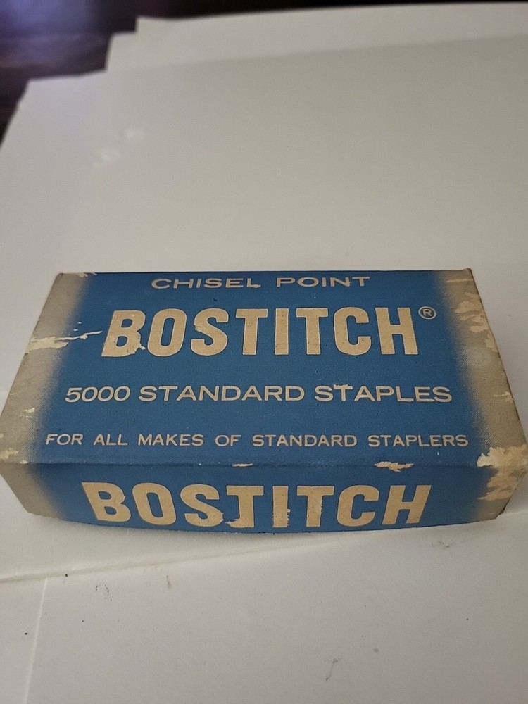 Vintage Bostitch Chisel Point Staples Open Box