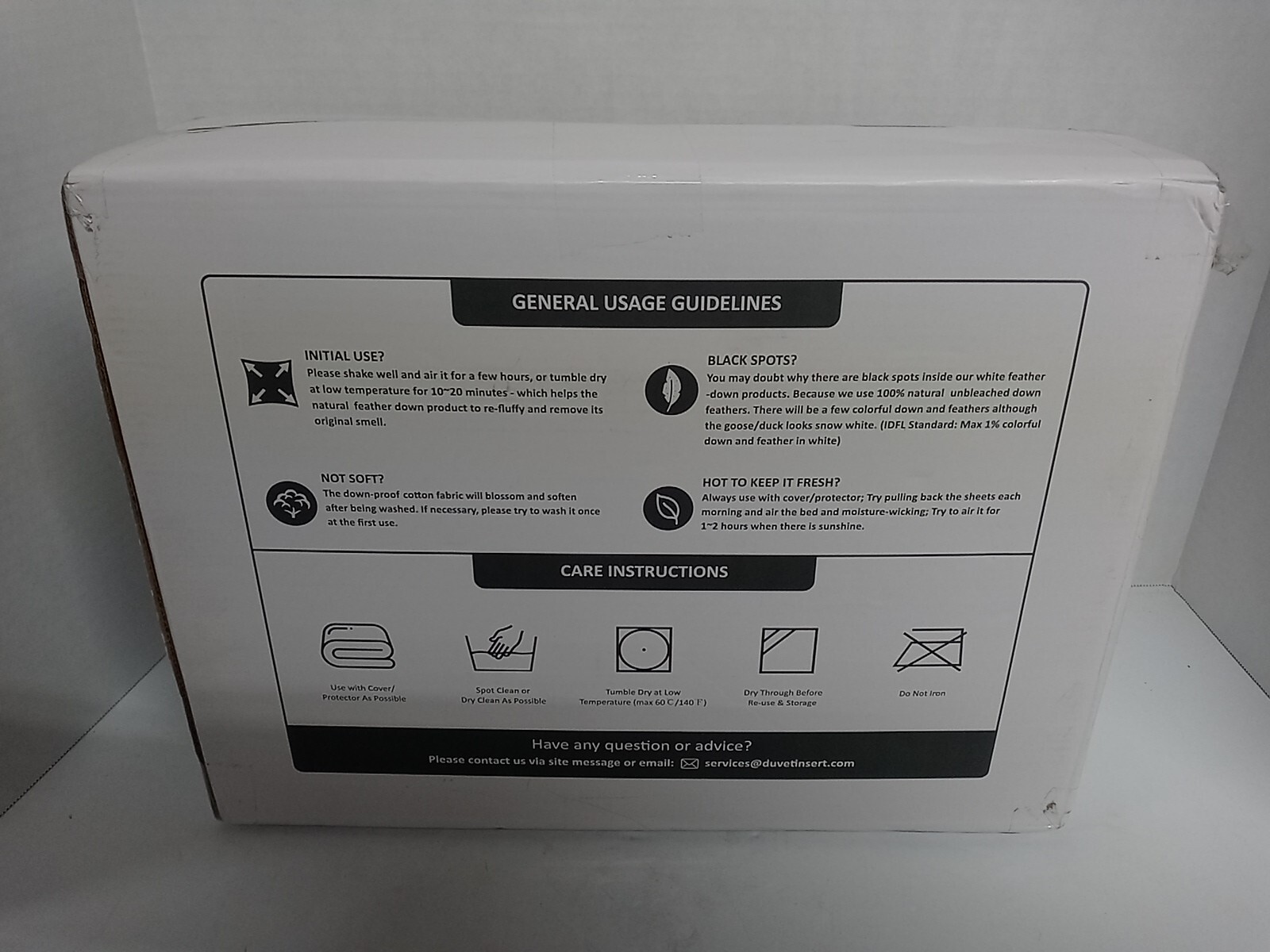 Queen Apsmile 750FP Goose Feather Down Comforter Hotel Collection Duvet Insert