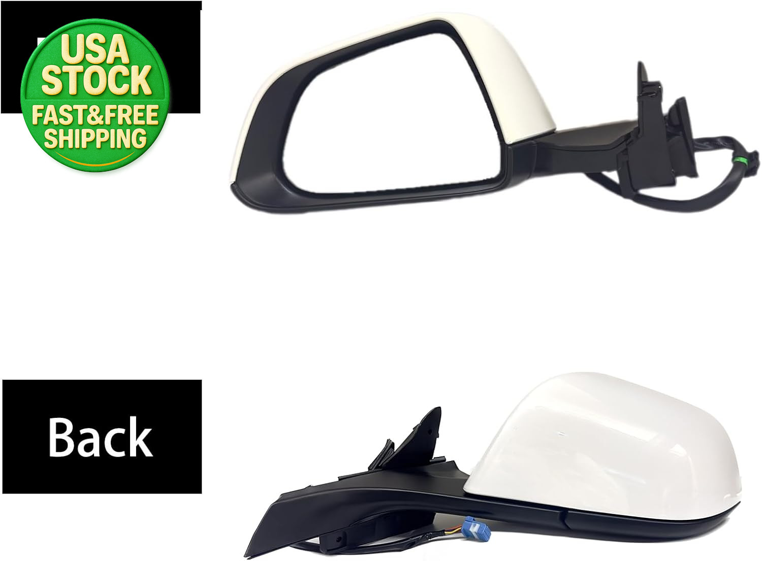 Left Driver Side Mirror for Tesla Model 3 2017-2025 Power Fold Heated Memory Whi