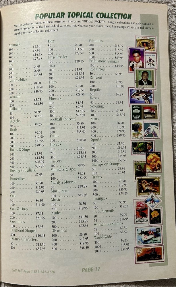 VINTAGE FALCON STAMP COMPANY 1996 CATALOG - 42 PAGES