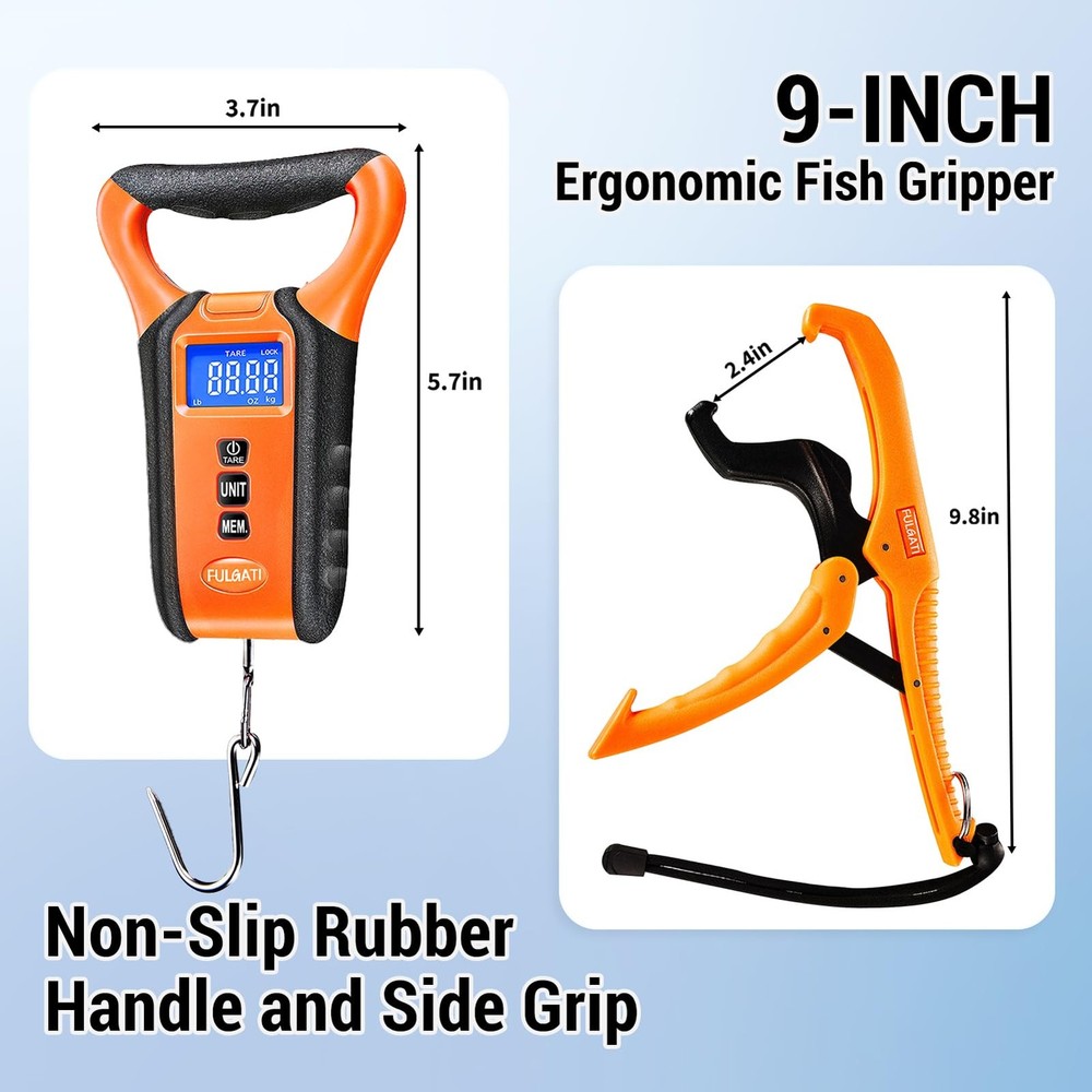 Fish Scale Digital Waterproof Floating LCD 110lb Capacity Memory Storage