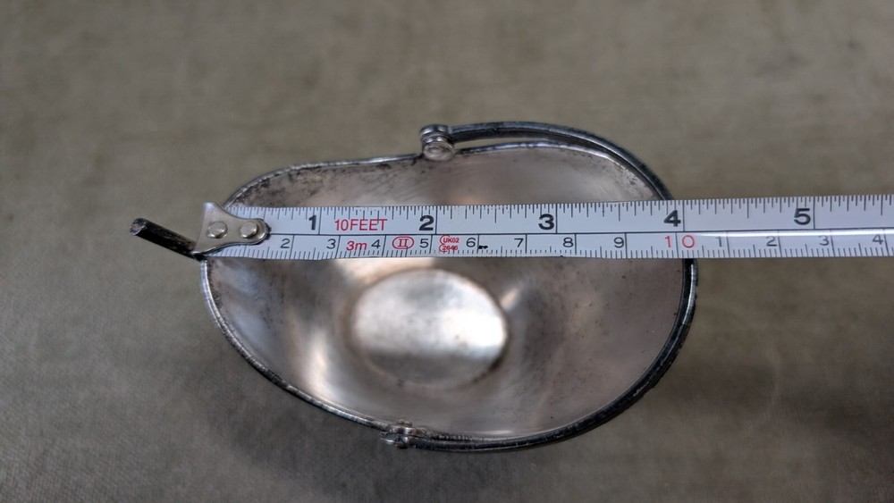 Vintage silver platted sugar dish with small scoop