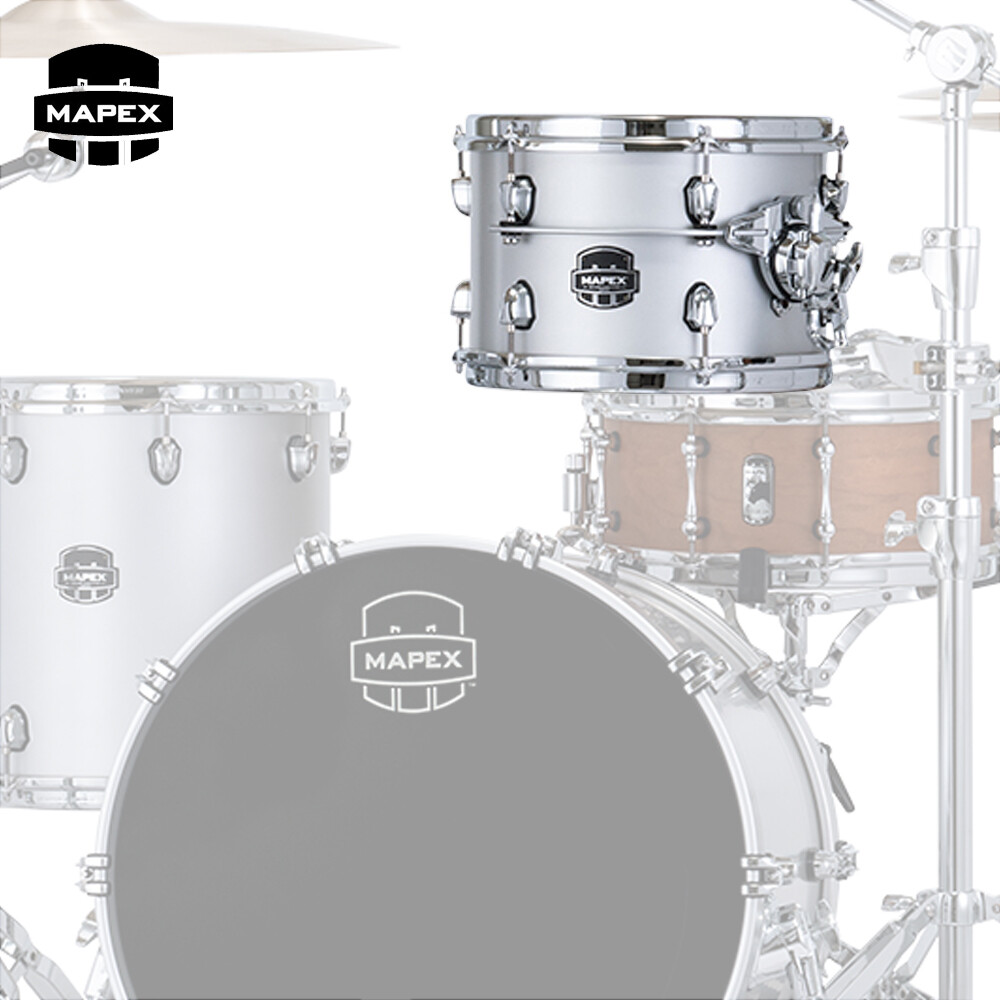 Mapex Saturn Evolution 10" x 8" Maple Mounted Tom Iridium Silver SET1008MPD
