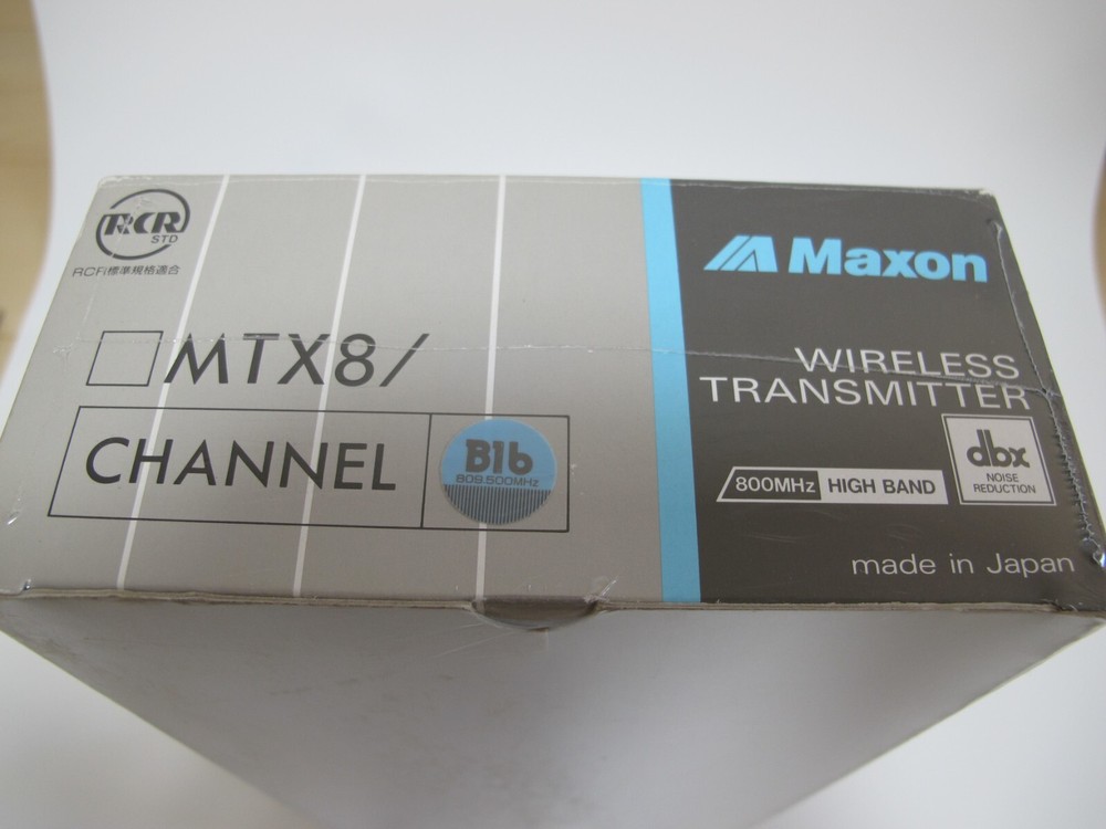Maxon wireless transmitter mtx8 800MHz HIGH BAND B16 dbx unopened