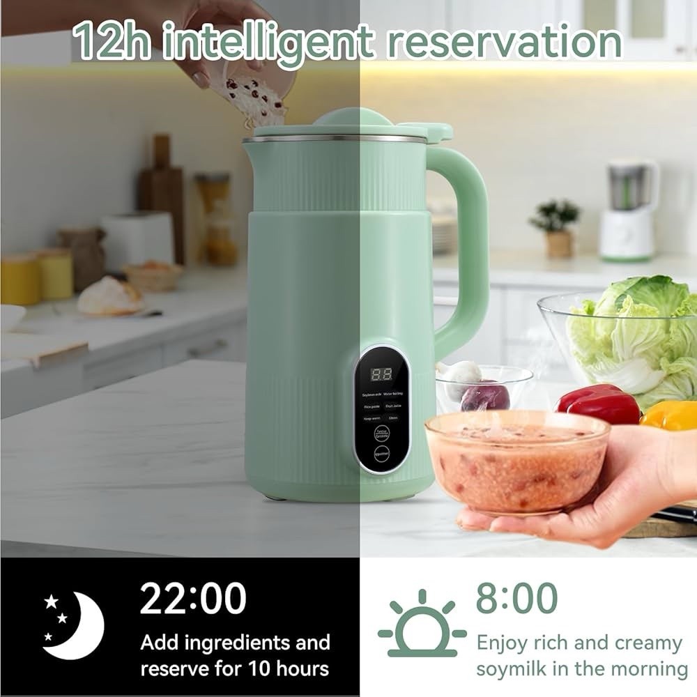 Soya Milk Maker With Delay Start/Heat/Self-Cleaning/Heat Oven Function