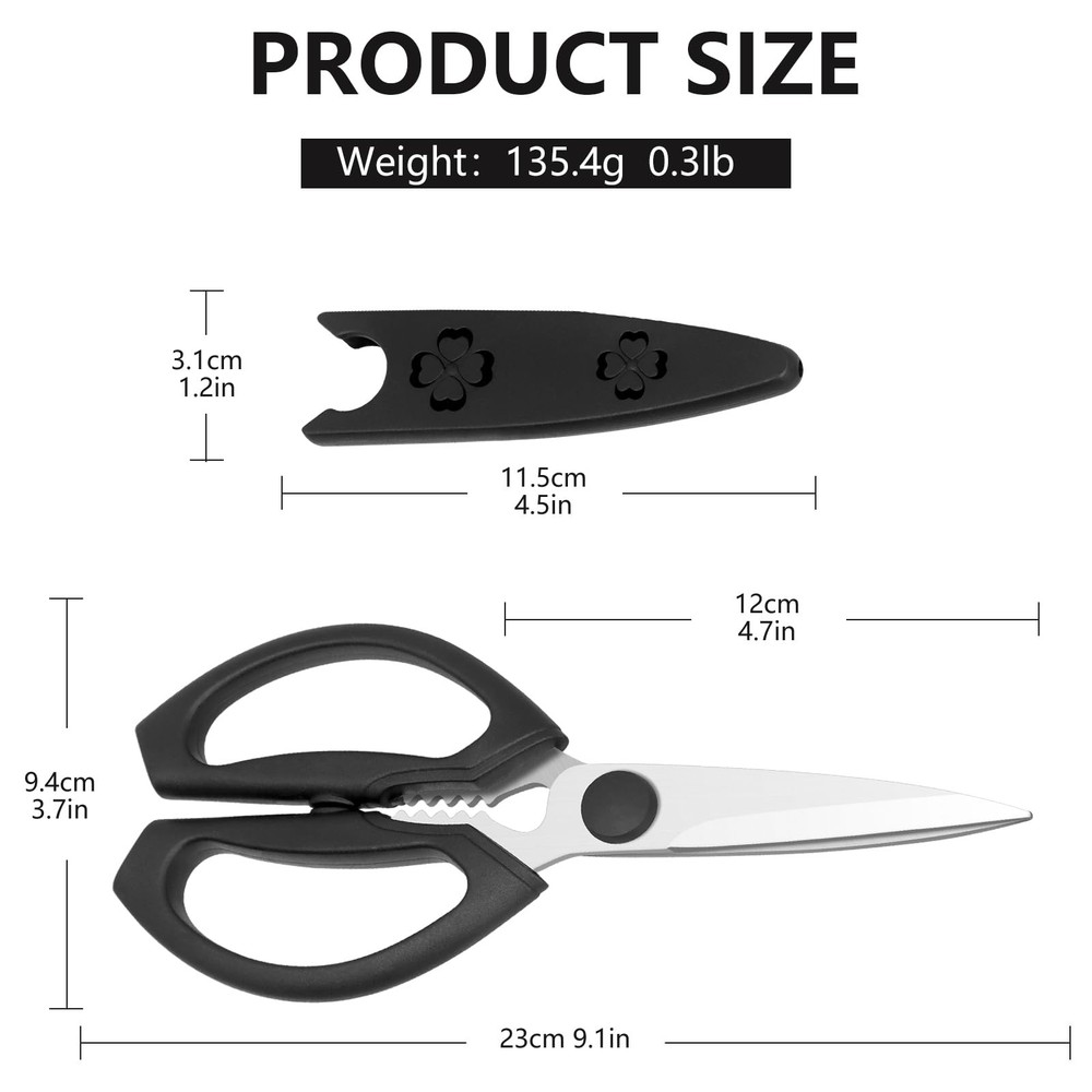 Frepxzlk Kitchen Scissors, Heavy Duty Kitchen Shears with Sharp Stainless Ste...