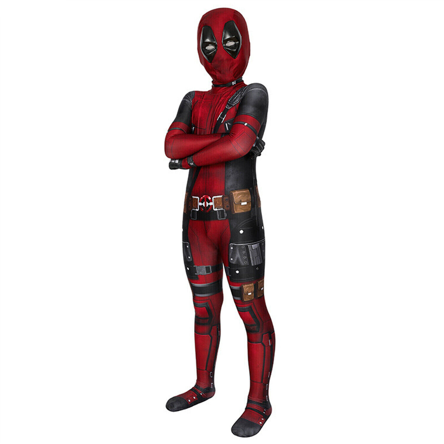 Halloween Cosplay Kids Boys Dead Pool Costume Superhero Bodysuit Outfits Gift