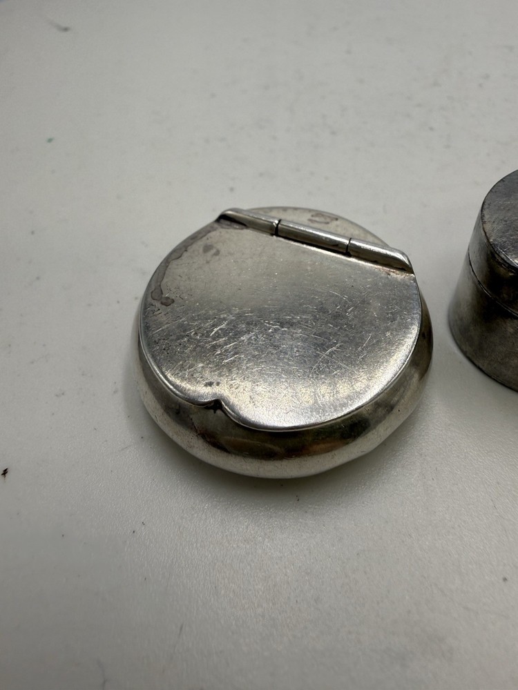 Two Sterling Silver Snuff Boxes