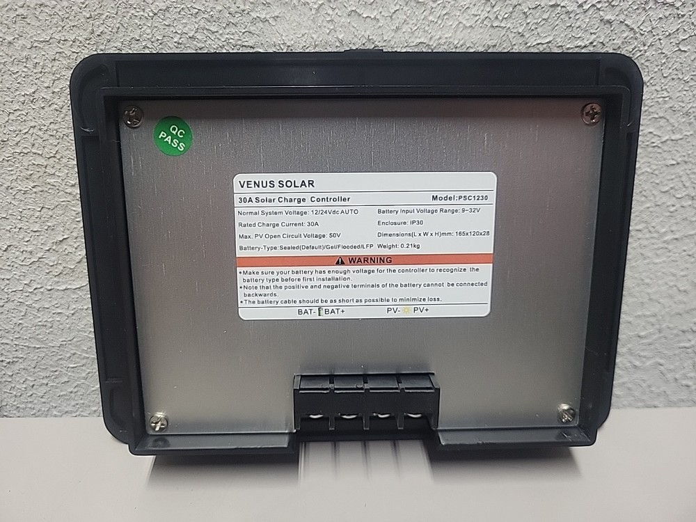 Venus 30 Amp Solar Charge Controller Psc1230