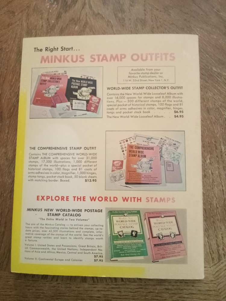 VINTAGE MINKUS A GUIDE TO STAMP COLLECTING 1962 IN GREAT SHAPE + 3 stamp kits