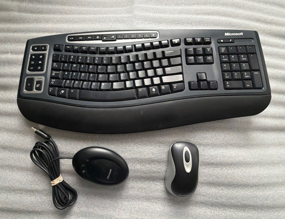 Microsoft Wireless Laser Keyboard 5000 & Optical Mouse Ergonomic with Receiver