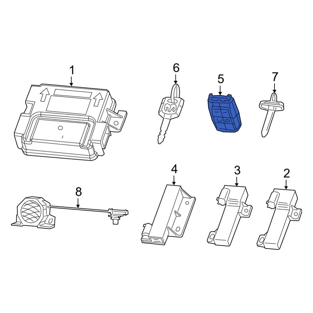 Ram 68575430AA Keyless Entry Transmitter