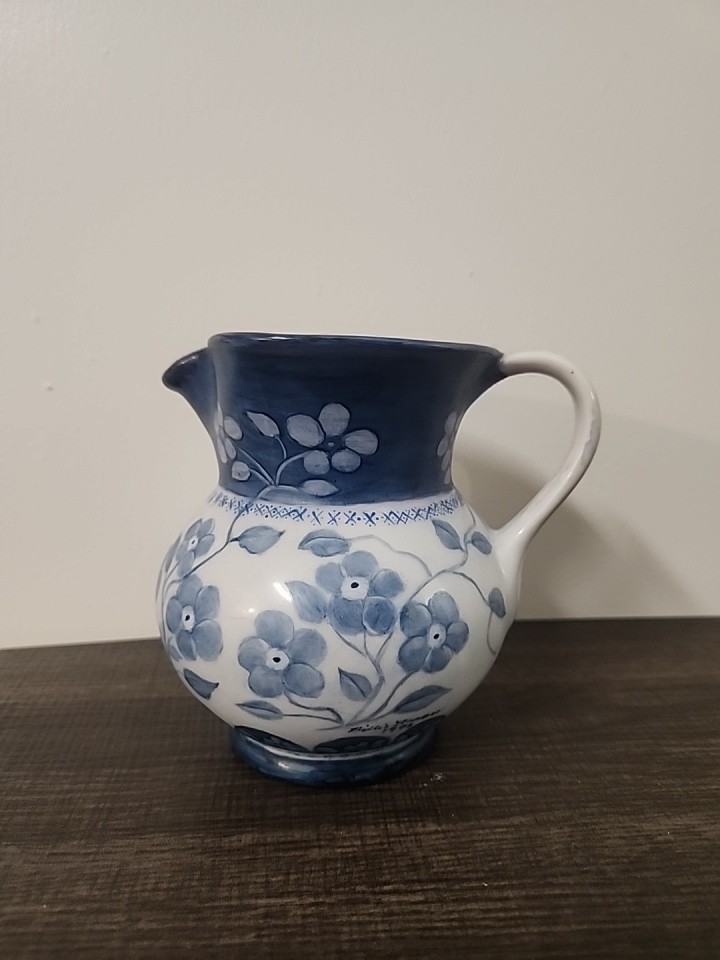 Blue Pitcher signed Unknown Origin