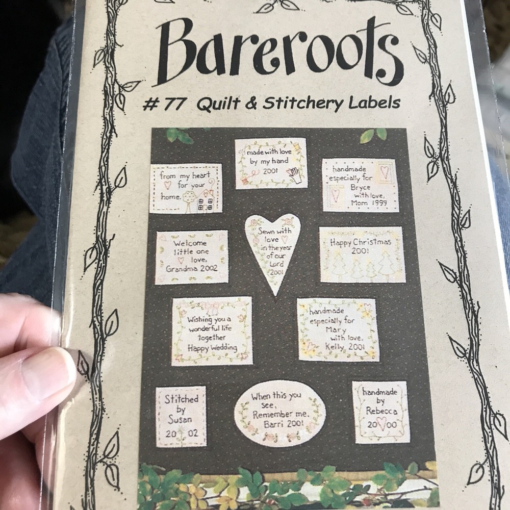 BAREROOTS Quilt Stitchery Labels #77 By