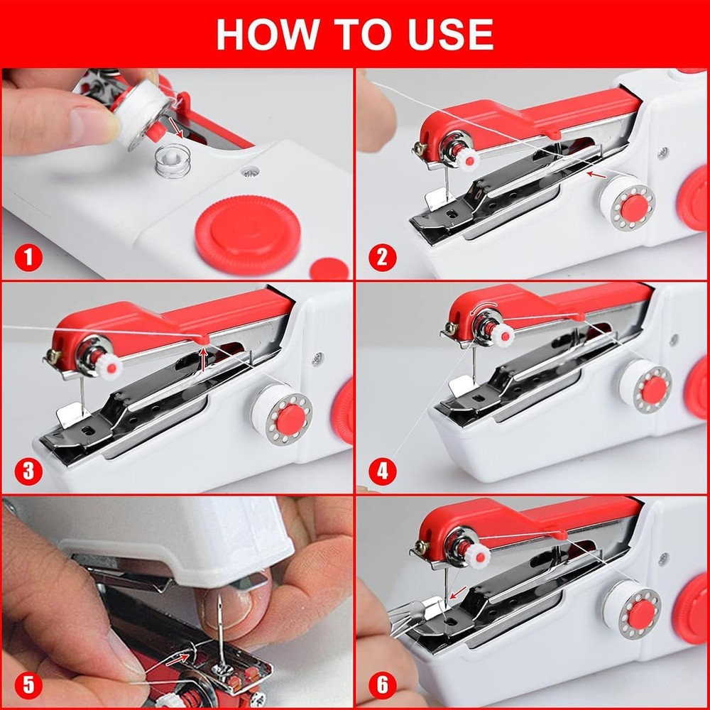 Handheld Sewing Machine with Sewing Kits,Mini Sewing Machine for Quick Stitching