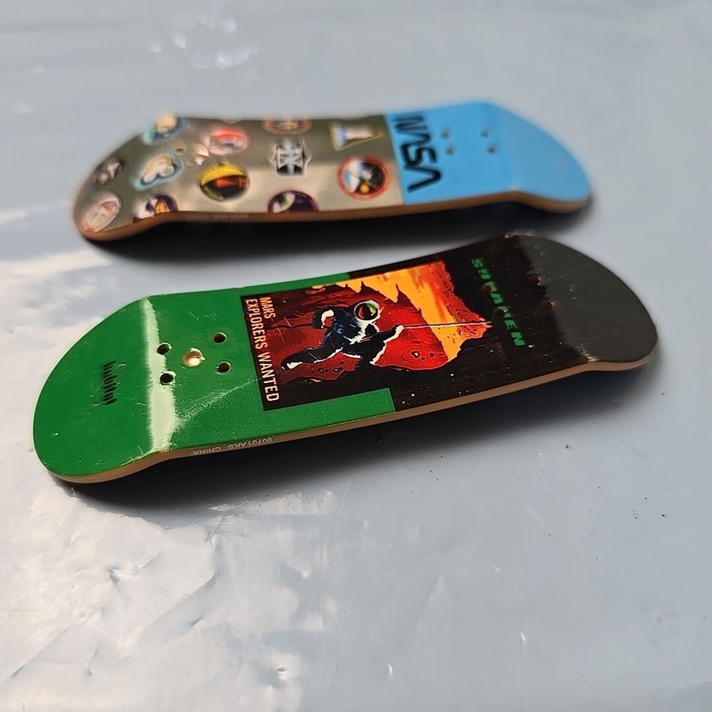 Tech Deck X Habitat NASA Mars & Patch Logo Array Finger Boards ONLY Bundle of 2