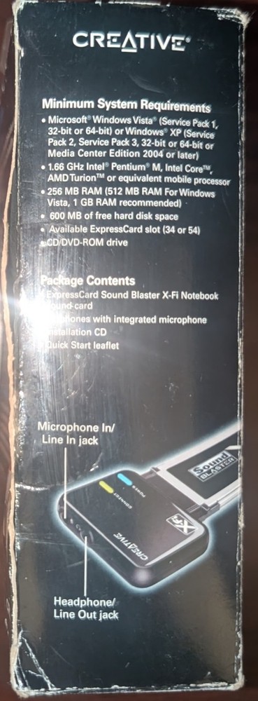 Creative ExpressCard Sound Blaster X-Fi Notebook SB0950