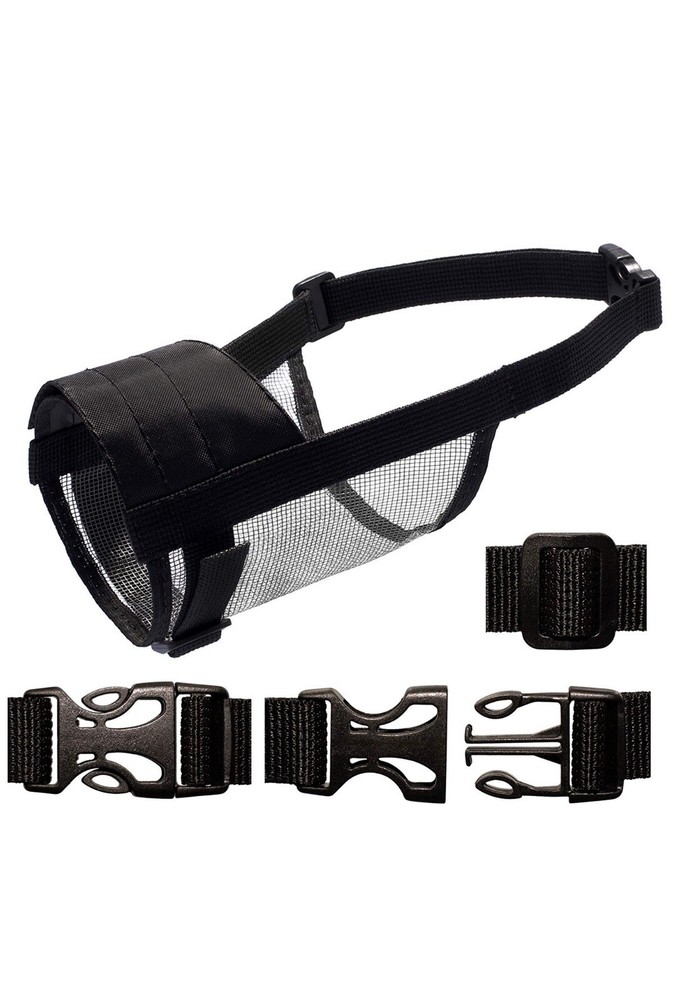 Nylon Dog Muzzle - 2PCS Anti-Biting Barking Adjustable Dog Muzzle - Nylon