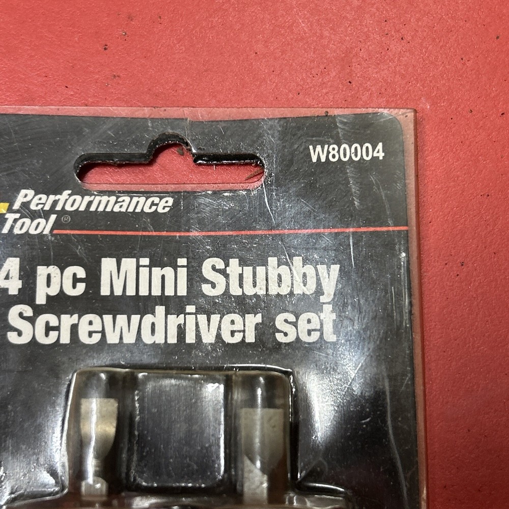 Performance Tool W80004 4 Piece Mini Stubby Screwdriver Set